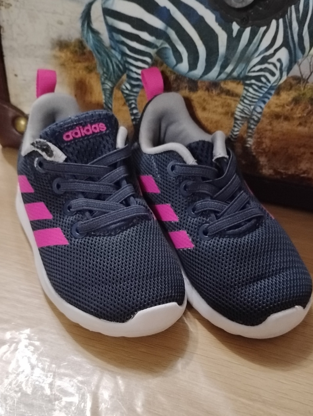 adidas Kids' Navy and Pink Athletic Sneakers